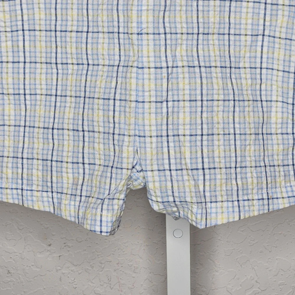 Simply‎ Smock Baby Blue Yellow Plaid Duckling Hand Smocked Romper Sunsuit Kids